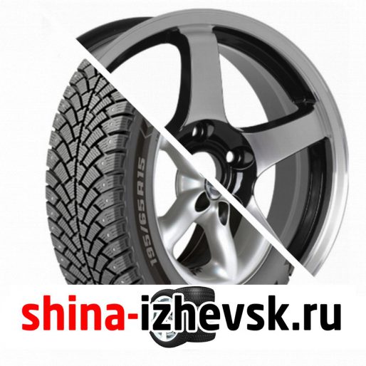Колесо в сборе BF Goodrich G Force Stud 205/55 R16 Q 94 + CrossStreet CR14 6xR16 4×100 ET41 DIA60.1 Черный полностью полированный в Ижевске
